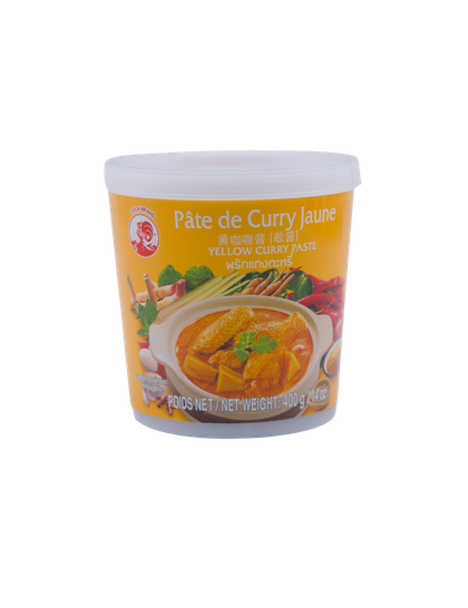 Curry jaune- Pasta de Curry Amarillo Tailandés Cock Brand (400g)